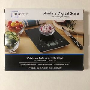 Digital kitchen food scale glass surface LCD display nutrition meal prep plan